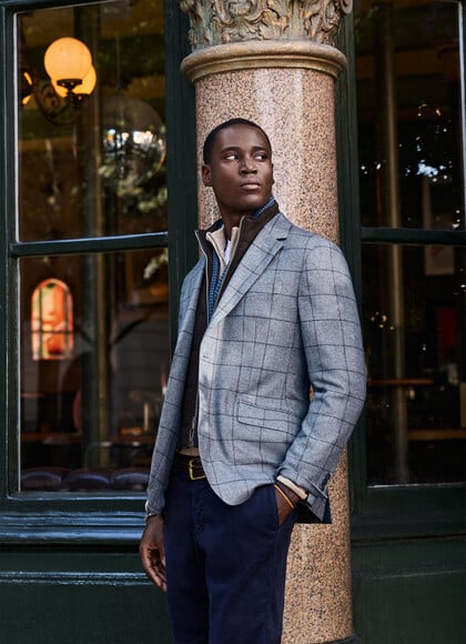 Wool-Cashmere Blazer with Detatchable Bib