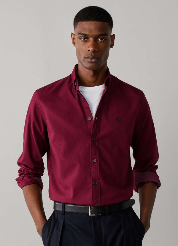 Tailored Fit Garment Dyed Oxford Shirt Tailored Fit Garment Dyed Oxford Shirt