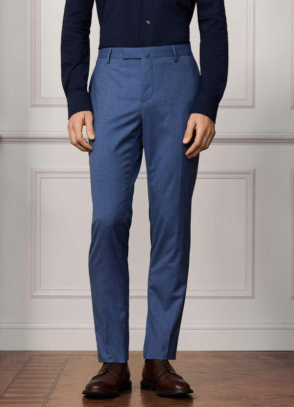 Classic Fit Sanderson Tropical Wool Trousers - 2