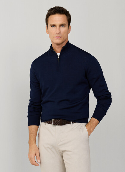 Merino Wool Quarter Zip Jumper