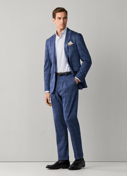 Regular Fit Travel Prince of Wales Trouser