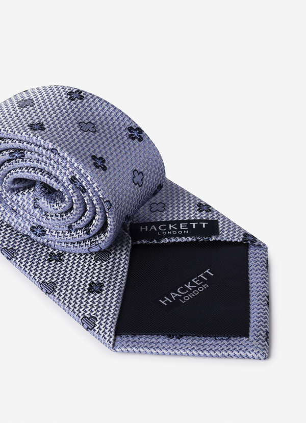 Geometric Flower Silk Tie - 2