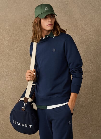 Branded Cotton Crew Neck Sweat