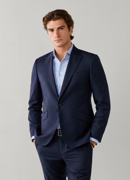 Wool Sharkskin Suit - Woven in Italy