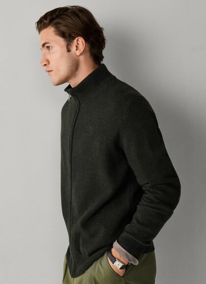 Lambswool Full Zip Cardigan