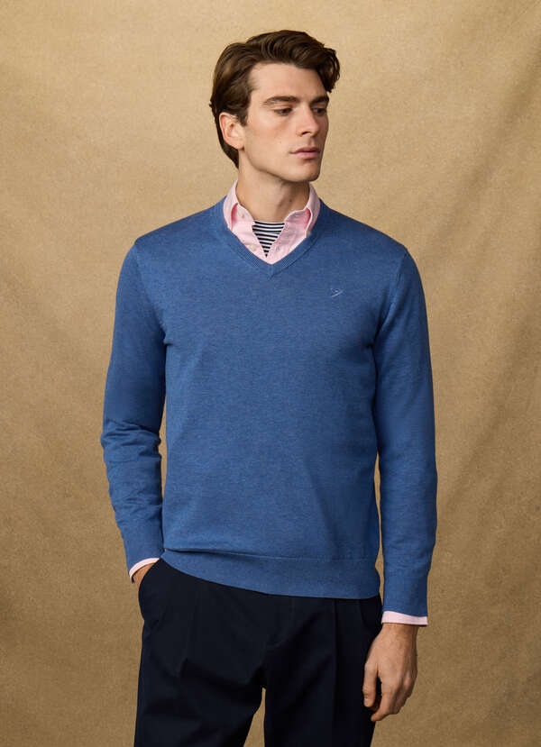 Cotton V-Neck Jumper - 2 Cotton V-Neck Jumper - 2