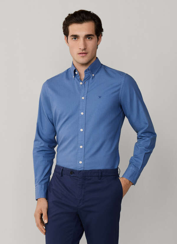 Tailored Fit Garment Dyed Oxford Shirt - 2