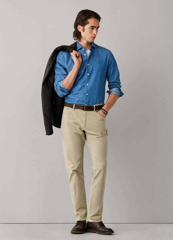 Regular Fit Trinity Textured Trousers Regular Fit Trinity Textured Trousers
