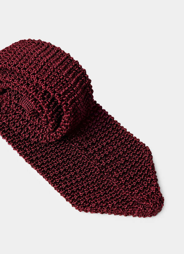 Silk Tonal Dot Knit Tie - Made in Italy - 2