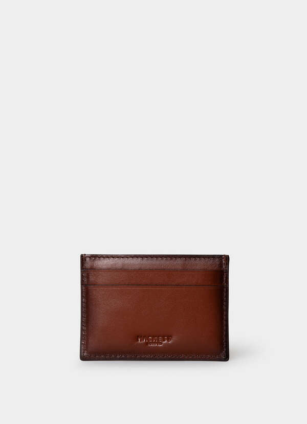 Embossed Branding Leather Cardholder