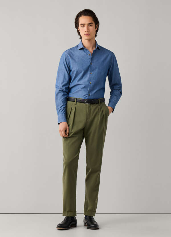 Tapered Fit Formal Stretch Cotton Trouser - 2 Tapered Fit Formal Stretch Cotton Trouser - 2