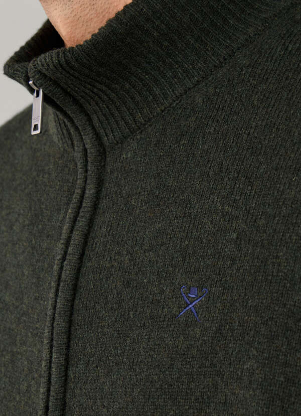 Lambswool Full Zip Cardigan - 2 Lambswool Full Zip Cardigan - 2