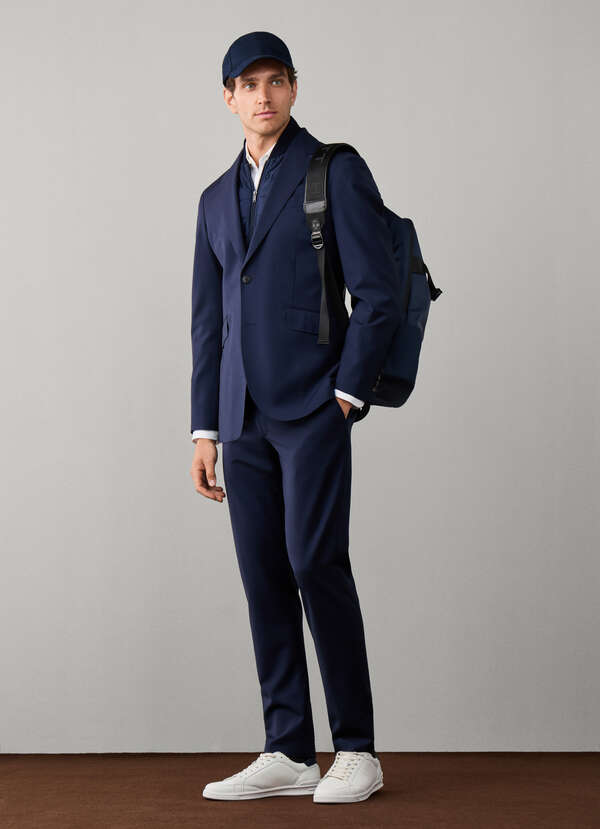 Relaxed Fit Wool Travel Drawcord Trouser
