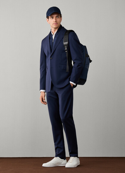 Relaxed Fit Wool Travel Drawcord Trouser